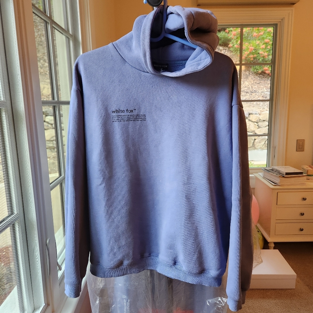 White Fox Purple Hoodie Sweater S/M